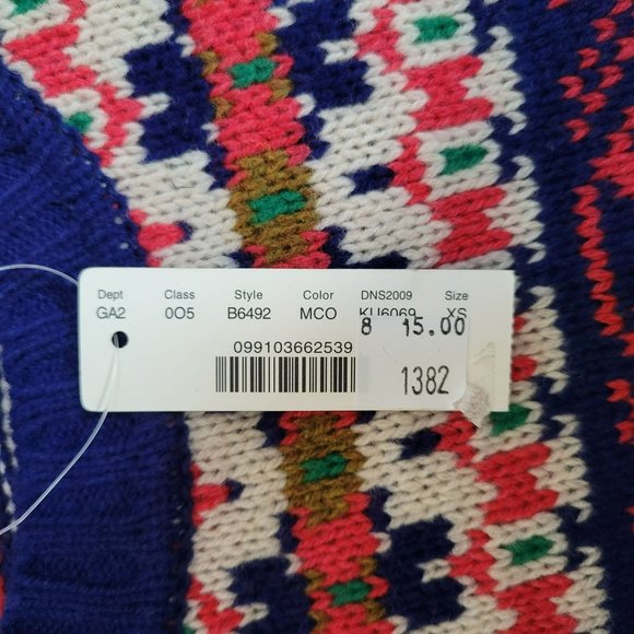 NWT J. Crew Fair Isle 100% Lambs Wool Crewneck Sweater - Size XS - Picture 6 of 11